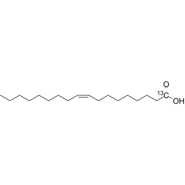 Oleic acid-13C (9-cis-Octadecenoic acid-13C; 9Z-Octadecenoic acid-13C) 82005-44-5